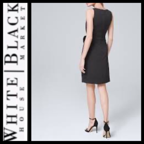 NWT WHBM Crepe Belted Sheath Dress - Picture 3 of 7